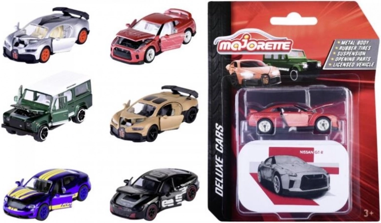 Majorette Deluxe metalinis modeliukas 1:64 – licencijuotų modelių miksas