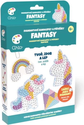Arto deimantinės lipdukų ir pakabukų kūrybinės dirbtuvės – fantasy rinkinys