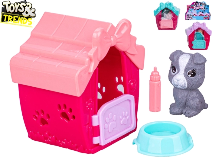 Šuniukas su būda ir priedais Toys&Trends