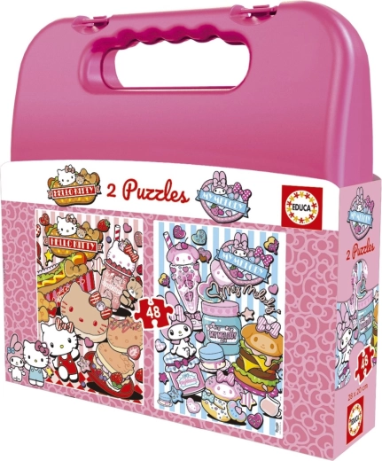 EDUCA Puzzle in a Case Hello Kitty and Friends 2 × 48 Pieces