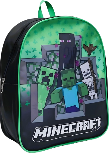 Vaikiška Minecraft kuprinė su Creeper, Zombie, Enderman ir Skeleton motyvu