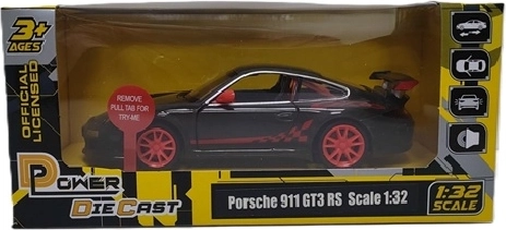 MSZ Porsche 911 GT3 RS modelis su šviesos ir garso efektais, pilkas