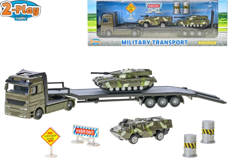 2-Play Traffic karinis transporteris su šarvuotomis transporto priemonėmis 1:60