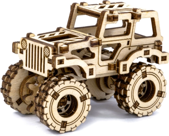 Medinis 3D dėlionės monster truck Superfast WOODEN CITY