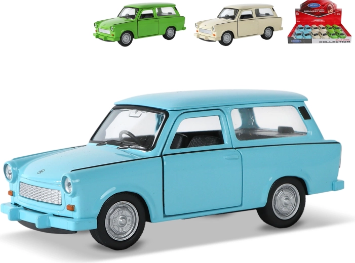 Metalinis automodelis „Trabant 601 Universal“ su inerciniu mechanizmu, 12 cm, Welly
