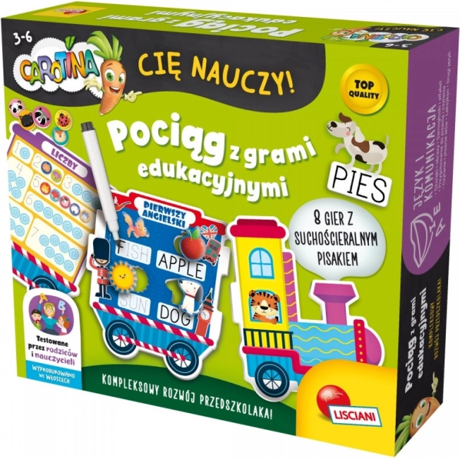Carotina teaches you – educational train with games for children
