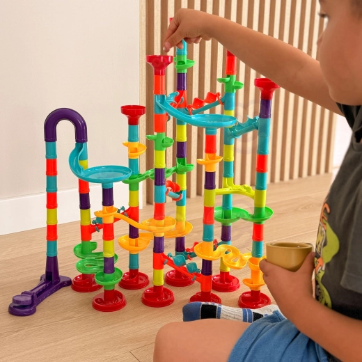 Fun play with moving marbles