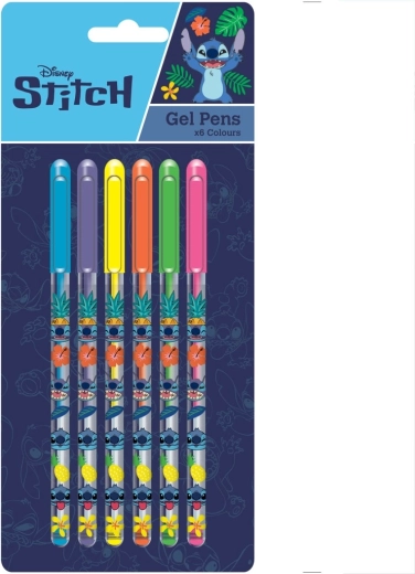 DISNEY Lilo & Stitch gelinių rašiklių rinkinys – 6 spalvos