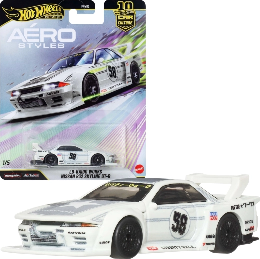 Hot Wheels Premium iconic cars Aero Styles LB-Kaido Works Nissan R32 Skyline GT-R 1:64