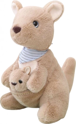 Plush Kangaroo with Joey 23 cm