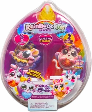 Šviečiančios figūrėlės RainboCorns Flash su virvele