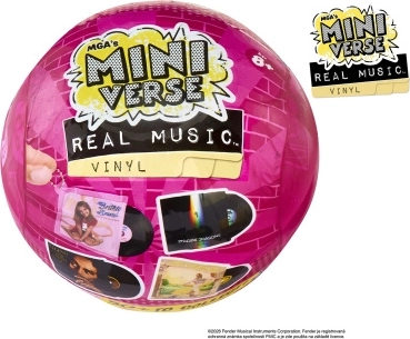 MGA's Miniverse Real Music mini vinilinės plokštelės su patefonu – 1 vnt.