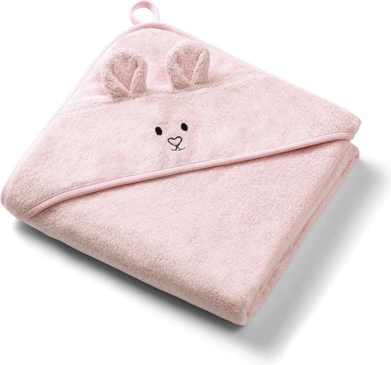 Babyono bambukinis rankšluostis su gobtuvu Super Soft, kreminės spalvos, 100 × 100 cm