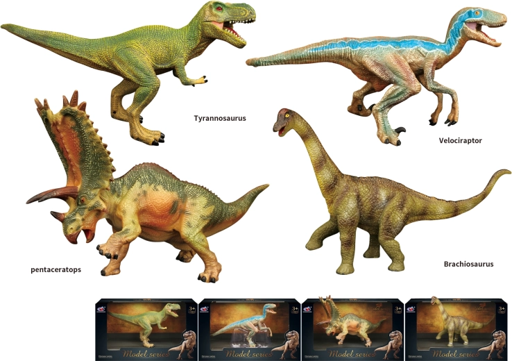Dinozaurų pasaulis – dinozaurų figūrėlės (4 rūšys)