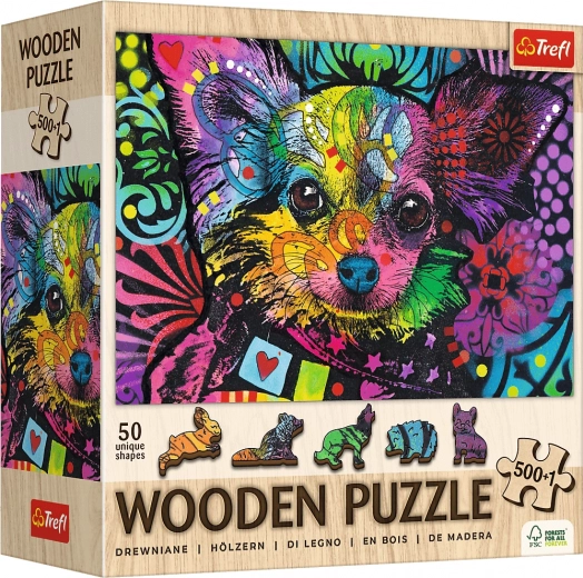 Wooden Puzzle Colorful Puppy