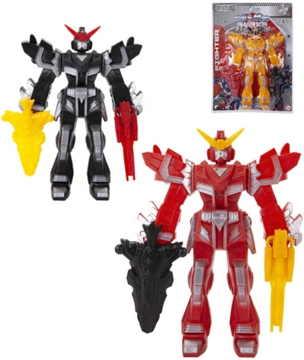 Space battle robot with light and 2 weapons, battery-powered - 1 piece