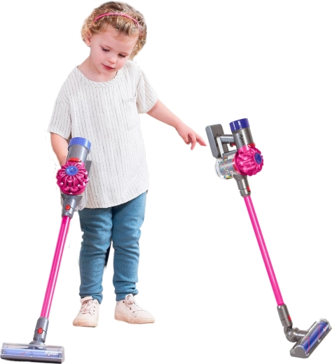Outlet Casdon Dyson children's cordless stick vacuum with sound, pink - 1 piece