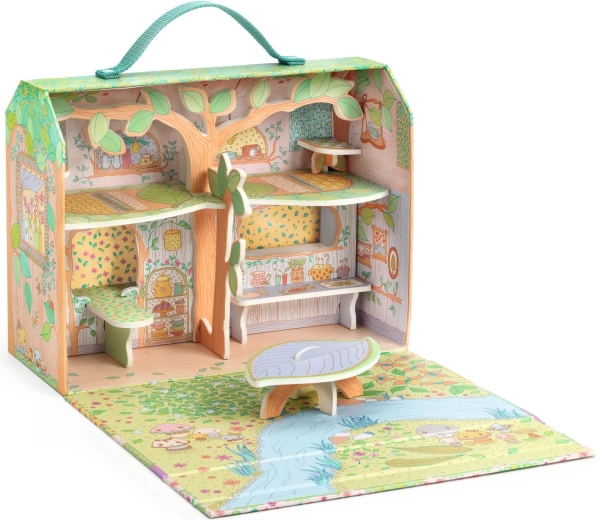 Lagaminėlis, kuris virsta medžio namelyje