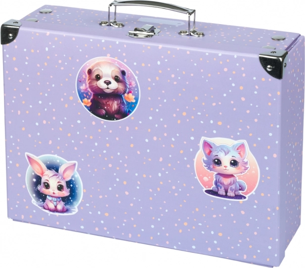 Folding Suitcase with Pet Motifs