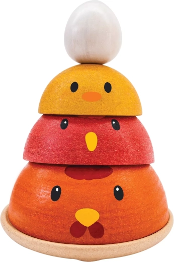 Plan Toys viščiuko vystymasis – medinis sudedamasis žaislas