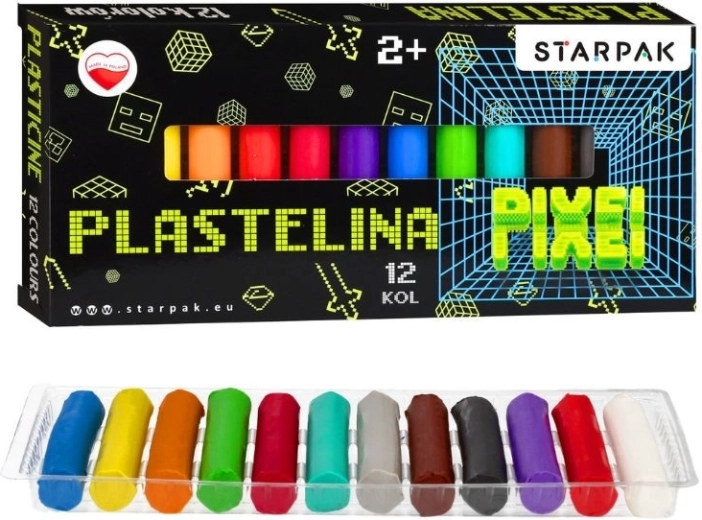 Plastilinas Game Pixel – 12 spalvų
