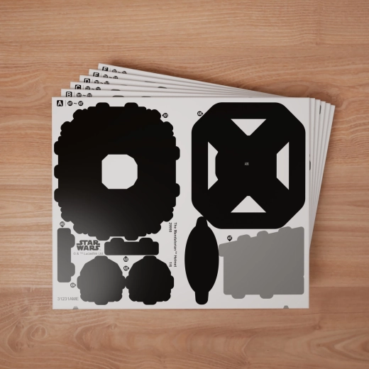 Pre-printed sheets for easy assembly