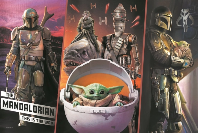 Dėlionė 300 dalių – paslaptingasis Baby Yoda (STAR WARS: THE MANDALORIAN) – TREFL