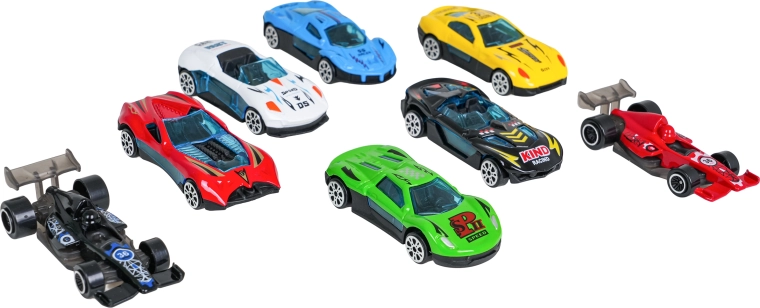 Eight cars included