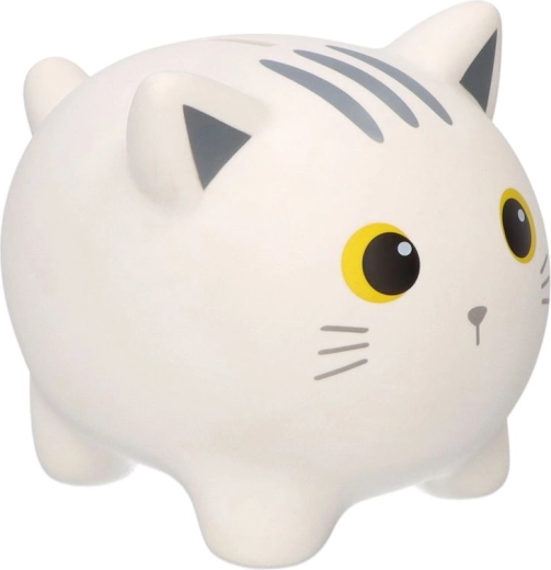 Large white cat piggy bank