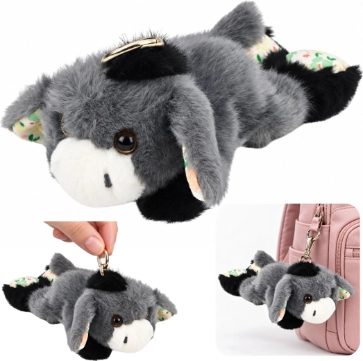 Plush sensory donkey with weighted filling and pendant 17 cm