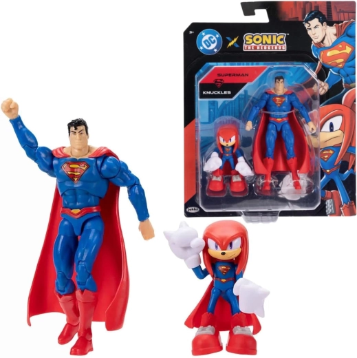 Jakks Pacific figūrėlių rinkinys Knuckles kaip Supermenas ir Supermenas (Sonic the Hedgehog x DC Comics)