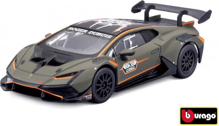 Metalinė BBURAGO 1:43 LAMBORGHINI Huracán Super Trofeo EVO2 modelio kopija dekoratyvinėje dėžutėje