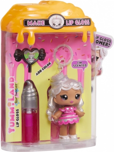 Lėlytė Yummiland Lip Gloss Sour Misty Cakes – raktų pakabukas su lūpų blizgiu