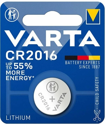 Mygtukinė baterija Varta CR2016, 3 V