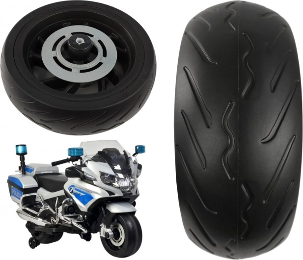 Priekinis ratas elektriniam motociklui BMW R1200 iš minkštos EVA putos