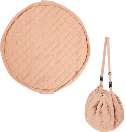 Play&Go Noomad soft žaidimų kilimėlis ir žaislų maišas organic fleuri