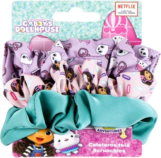 Gabby's Dollhouse (Gábinin kouzelný domek) plaukų gumyčių rinkinys, 3 vnt.