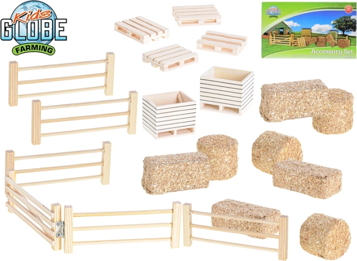 Farm Accessories Set 1:32 KIDS GLOBE FARMING, 19 pcs