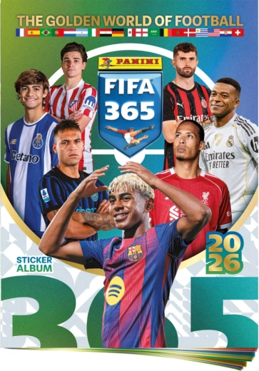 Panini FIFA 365 2025/2026 kolekcinis lipdukų albumas + lipdukų lapas