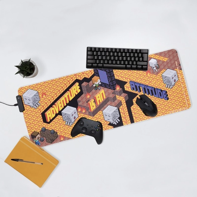 Žaidimų kilimėlis su apšvietimu Minecraft