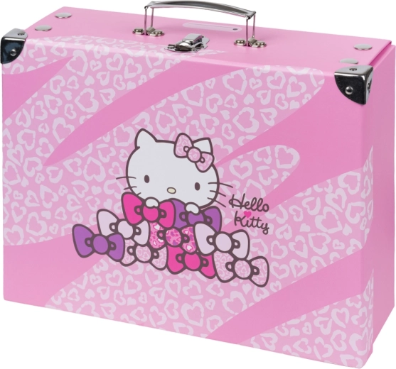 Baagl sulankstomas mokyklinis lagaminėlis Hello Kitty Sweet leopard su metaliniais apkaustais
