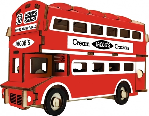 Medinė 3D dėlionė Doubledecker