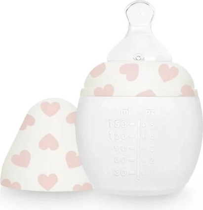 Élhée anti-colic baby bottle 150 ml full of love pink