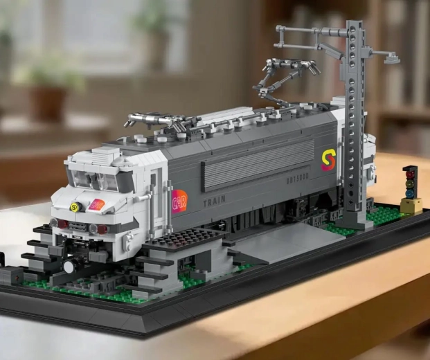 Display scene with railway elements