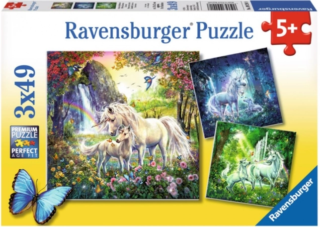 Ravensburger dėlionė nuostabūs vienaragiai 3×49 detalių