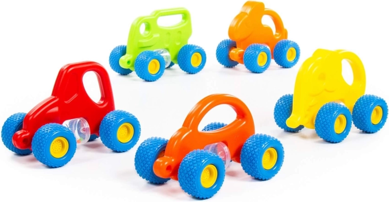 Spalvotas vaikiškas automobilis Baby Gripcar su dideliais ratais – 1 vnt.