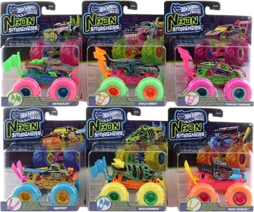 Hot Wheels Monster Trucks Neon Smashers - 1 piece