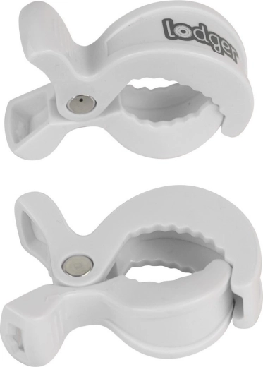 Lodger segtukai vystyklui Swaddle Clip balti (2 vnt.)