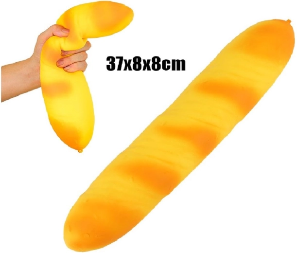 XXL antistresinė gniuždoma bagetė 38 cm