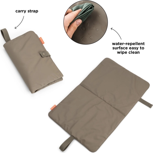 Done by Deer foldable changing mat in grey-brown